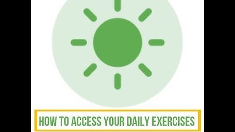 Two ways to access your daily exercises using Curovate