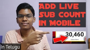 How to add live subscriber count on livestreams | In Telugu | Tutorial | THE GOAT.