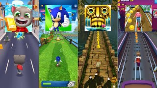 😱 Subway Surfers vs Temple Run vs Sonic vs Talking Tom! Who Wins? 🏆#subwaysurfers #games#runnergame  screenshot 2