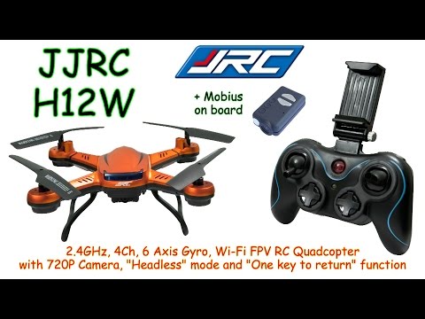 JJRC H12W 2.4GHz, 4Ch, 6 Axis, Wi-Fi FPV RC Quadcopter with Headless mode and 720P Camera (RTF)