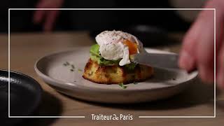 Dressage Gaufre de Pommes de Terre Traiteur de Paris : Façon Avocado Toast