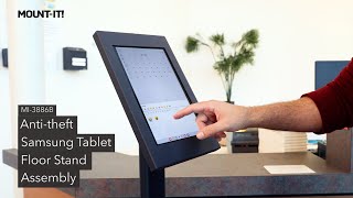 Anti-theft Samsung Tablet Floor Stand | MI-3886B MI-3886W (Assembly)