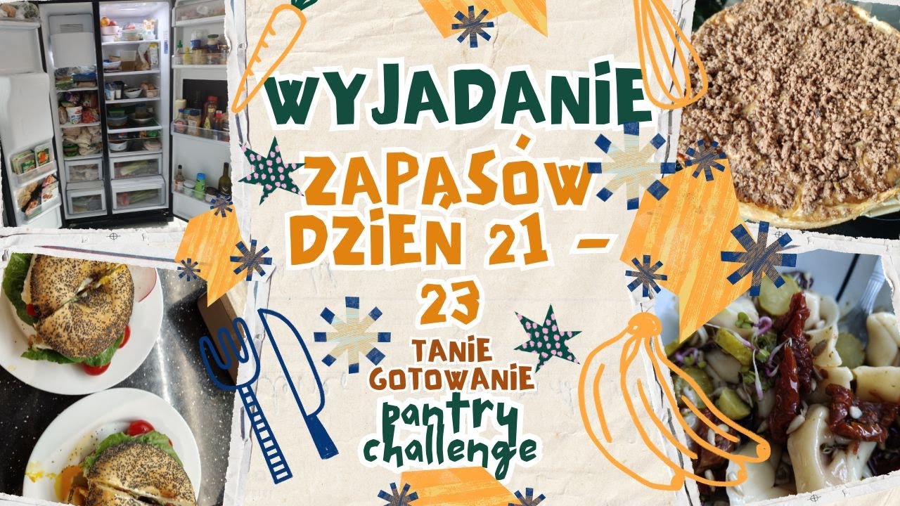 🥗Wyjadanie zamrażarki i zapasów |👩‍🍳TANIE GOTOWANIE |  Dzień 21-23 |🥬Less waste