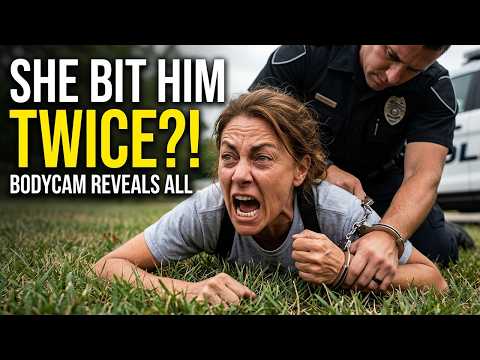 Aggressive Woman Arrested After Biting Ex Twice - EJV BODYCAM