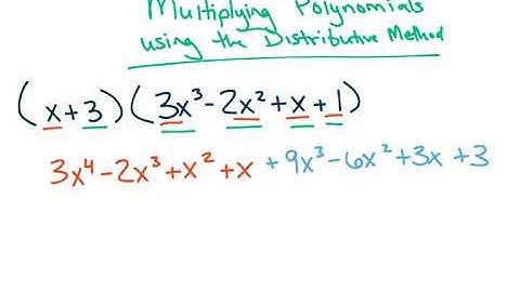 Multiplying Polynomials (Distributive Method)
