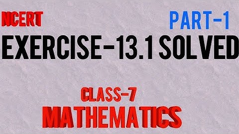 Class 7 Mathematics Chapter 13 Exponents And Powers || Exercise 13.1