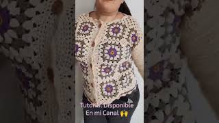 Chaqueta #Granny #tutorialcrochet disponible! #ganchillocreativo #crochetgranny #crochetpattern