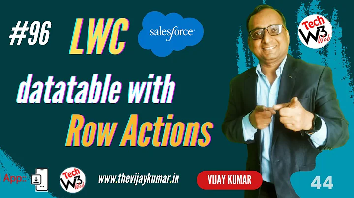 96 - How to create lightning data-table  with Row Actions  in LWC | #lwc #lwctutorial #salesforce