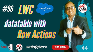 96 - How to create lightning data-table  with Row Actions  in LWC | #lwc #lwctutorial #salesforce