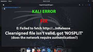 KALI FIX: E: Failed to fetch http://...InRelease Clearsigned file isn