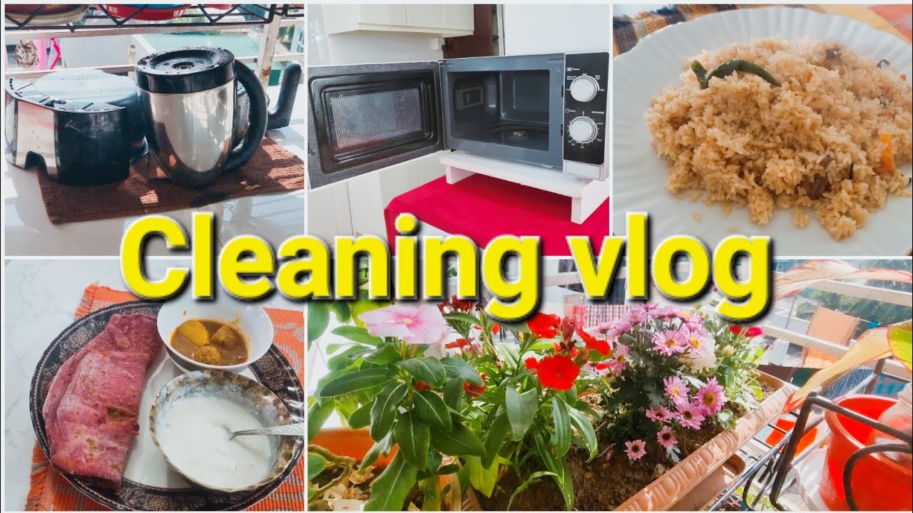 Micro oven, Air fryer & water heater cleaning vlog Morning to