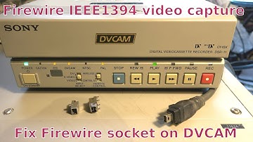 Firewire IEEE1394 connection on a DVCAM deck. Digitising with Firewire.