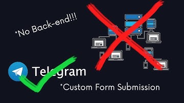 HTML form without backend | Client Side Form Submission with Telegram