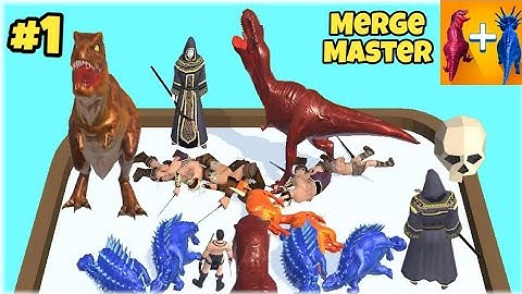 MERGE MASTER - DINOSAUR FUSION - Walkthrough GamePlay Part - 1 - ( Android iOS ) - LEVEL 1 - 8