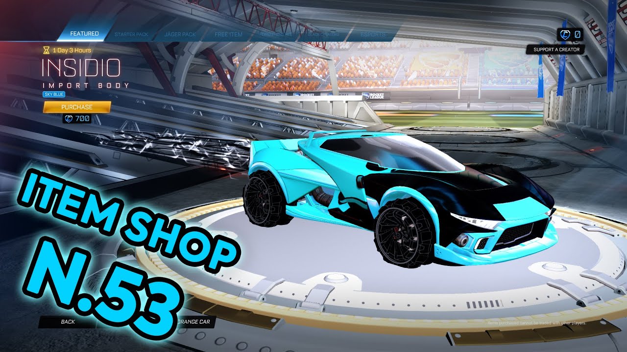 Rocket League Item Shop n.53 INSIDIO SKYBLUE (2021 03 01) YouTube
