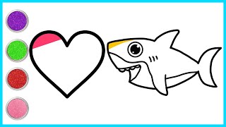 Rainbow Heart, Mommy Fish | Step By Step | Drawing For Kids |