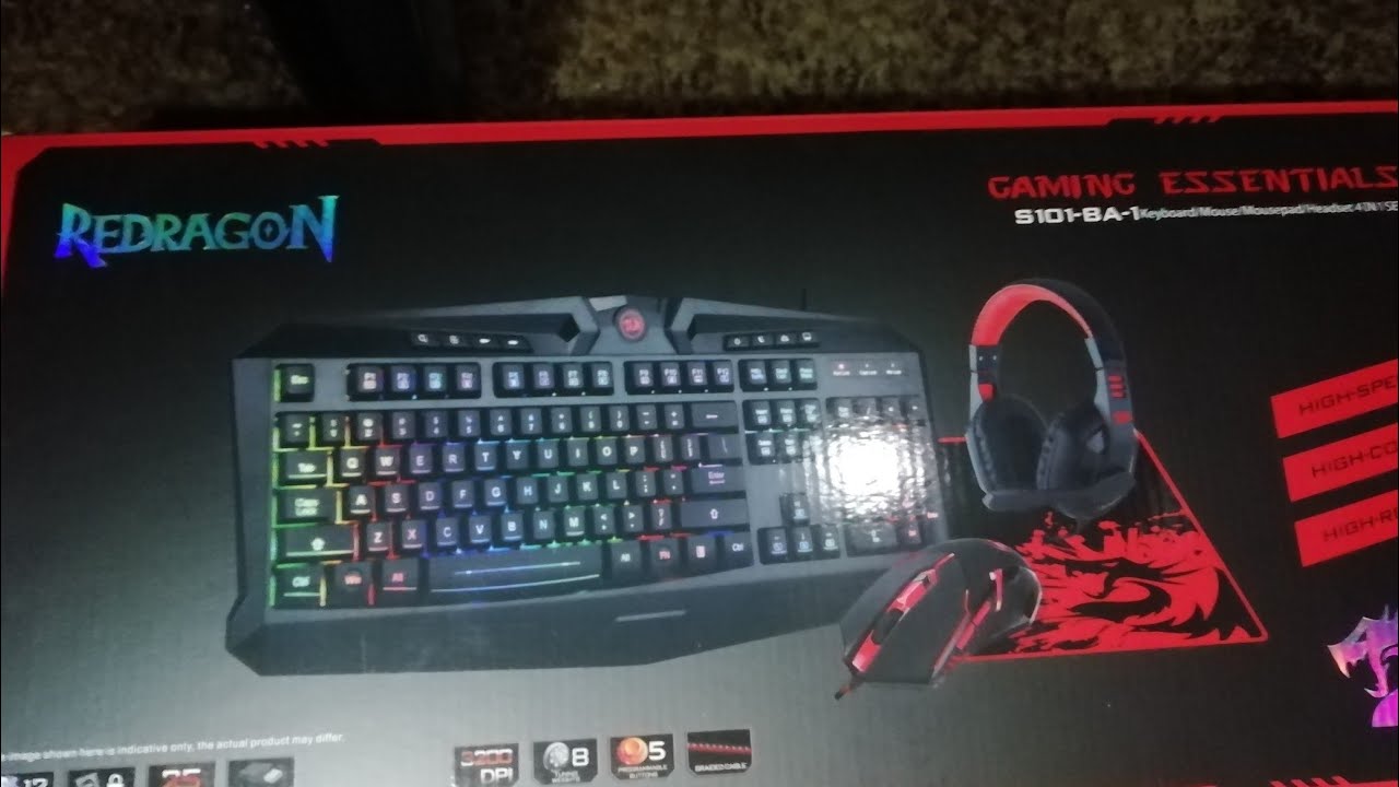 Unboxing Redragon S101-BA-1 GAMING ESSENTIALS 4 in 1 SET - YouTube