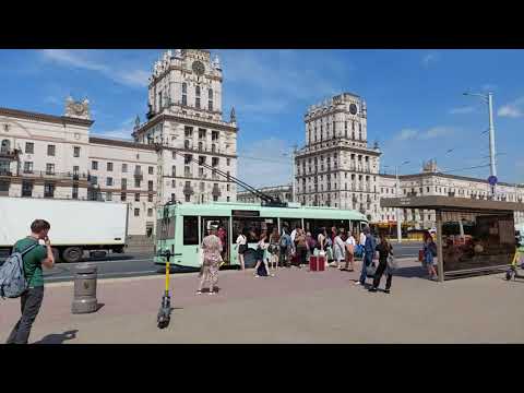 20 июня 2022г. Минск. Железнодорожный ВОКЗАЛ и Привокзальная площадь ЛЕТОМ!!!
