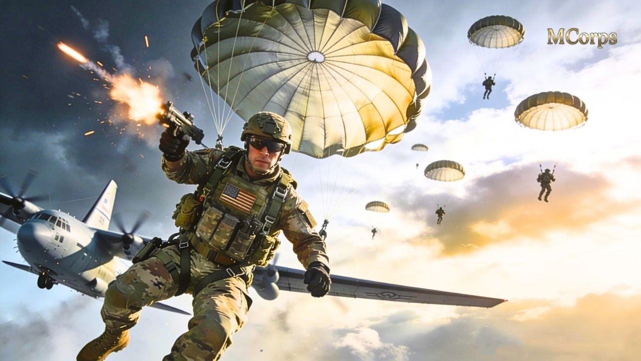 US Army Rangers Conduct Incredible Airborne Jump - YouTube