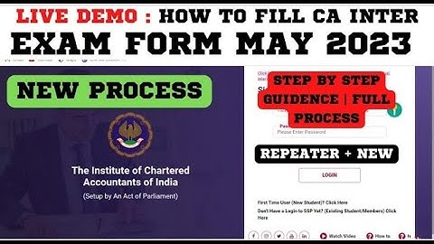 Live Demo _- How To Fill CA Inter Exam Form May 2023 _ Step By Step Guidance _ Exam Form New Process