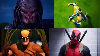 All Fortnite Secret Outfit Cinematic Trailers (Deadpool, Wolverine, Predator Neymar Jr and Kartos)