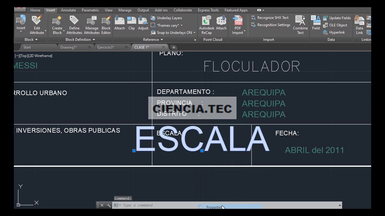 BLOQUES Y ATRIBUTOS / MEMBRETE AUTOCAD - YouTube