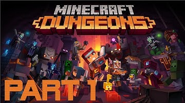 Minecraft Dungeons (Xbox One X) (Bro-Op Gaming - Part 1) Tutorial and Creeper Woods