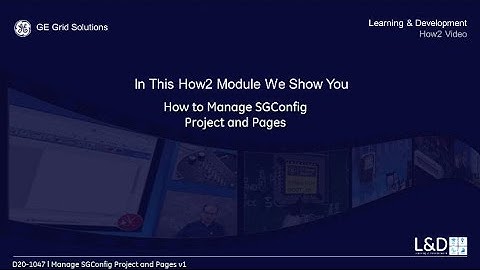 D20-1047 l Manage SGConfig Project and Pages v1