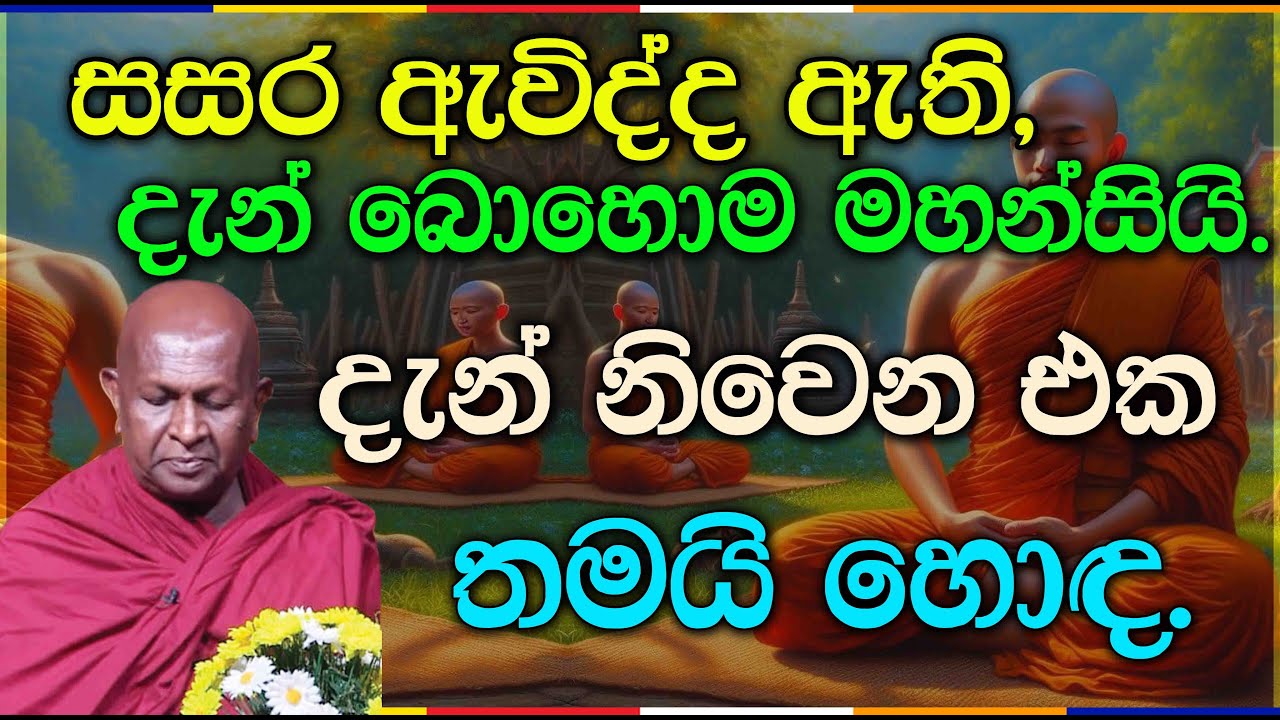 සසර‌ෙ ඇවිද්ද ඇති,දැන් බොහොම මහන්සියි. දැන් නිවෙන එක තමයි හොඳ.919පූජ්‍ය තපෝවනයේ අරියධජ හිමි