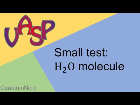 vasp tutorial: 3. a small test - H2O molecule structural optimization (relaxation)