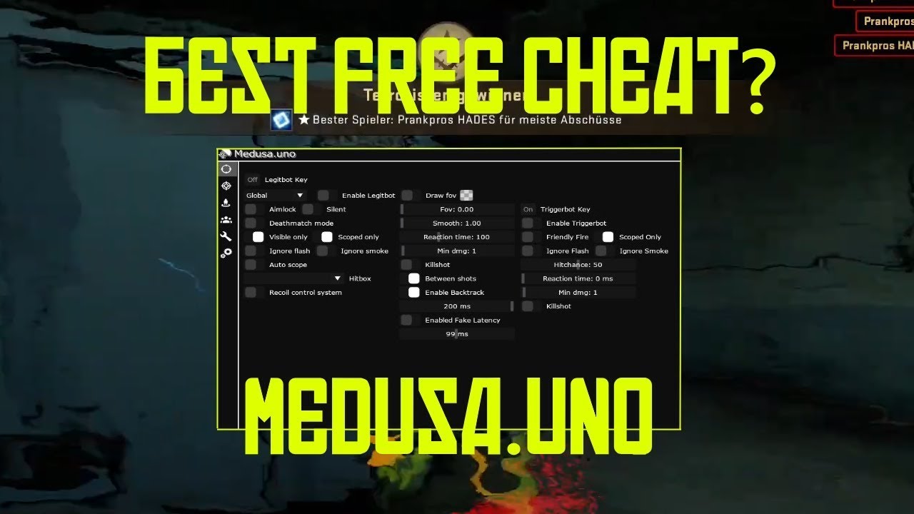 Medusa.uno CS-GO HvH best Free cheat - YouTube