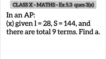 Q3(x) - Ex 5.3 - arithmetic progression - Chapter 5 - Class 10th NCERT Maths