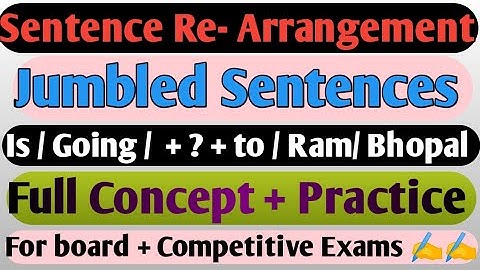 Sentence Rearrangement / jumbled Sentences  / Basic english tips and tricks /  English grammar