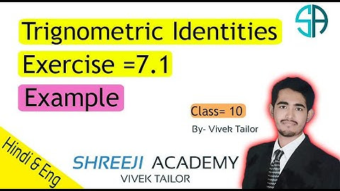 Trigonometry/chapter7/exercise7.1example/class 10/rbse/English&hindi medium/maths/By: Vivek tailor.