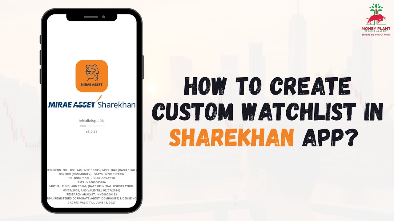 How To Create Custom Watchlist in Sharekhan App | Add Stocks to Watchlist | Money Plant
