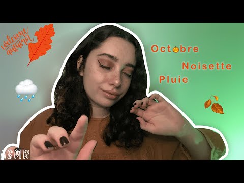 🌙ASMR FRANÇAIS: MOTS DÉCLENCHEURS AUTOMNAUX AU CREUX DE TES OREILLES🍂(close up, mouvements de mains)