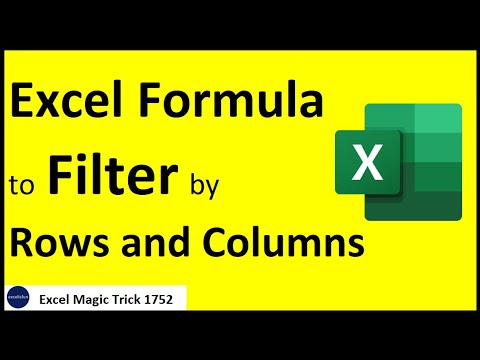 Filter by rows and columns: Excel Formula for Any Version of Excel! Excel Magic Trick 1752