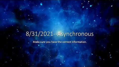 Asynchronous Video of Homework