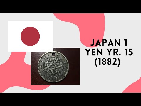 Japan 1 Yen Silver Coin From 1882! (Yr. 15)