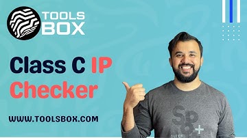 How To Use Class C IP Checker  | WWW.TOOLSBOX.COM