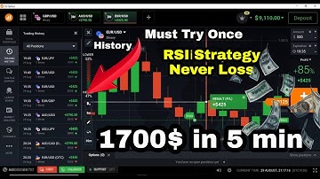 1700$ in five minutes no loss RSI strategy 2022 | | iq option strategy 2022