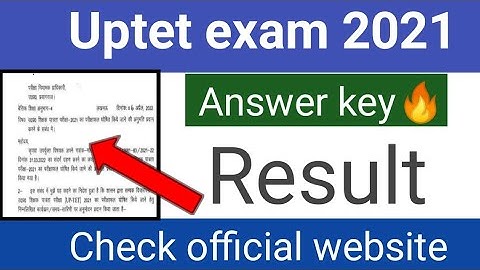 Uptet answer key 2021 |uptet result date 2021 out|uptet 2022 latest news update|इंतजार समाप्त||