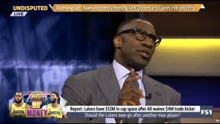 Undisputed - Shannon React To Lakers Have 32M In Cap Space After Ad Waives 4M Trade Kicker