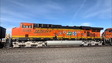 BNSF #9216 Leading & NB Empty Energy Coal Train With 25th Anniversary & H2 MAC Unit’s 3/14/23
