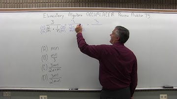 ACCUPLACER Review: Elementary Algebra Problem 75 - Mathematics with Dan Avedikian