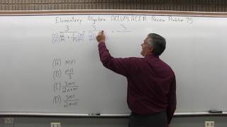 ACCUPLACER Review: Elementary Algebra Problem 75 - Mathematics with Dan Avedikian