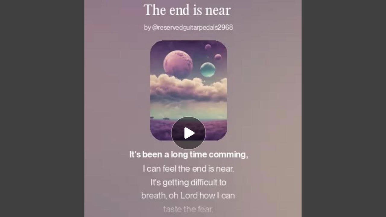 The end is near