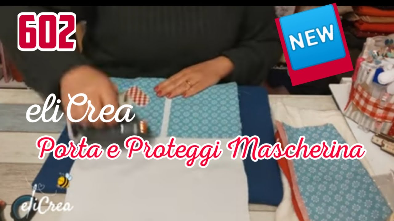 602 🆕ASTUCCIO PER mascherine FFP2 a 3 scomparti FaCiLe -  eliCrea cucito creativo