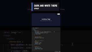 Create Dark And White Theme Effect || 22/30 || #shorts #shortvideo #coding #codingshort