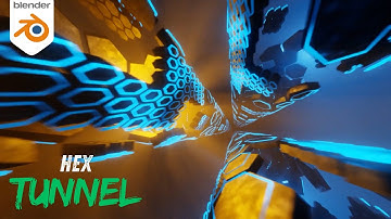 How to Create Hex Tunnel Animation in Blender | Geometry Nodes Tutorial For Beginners